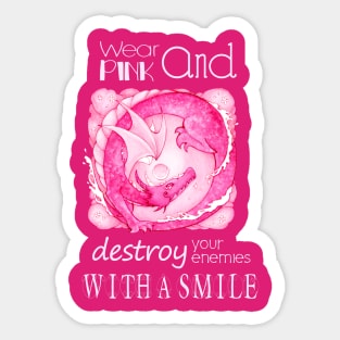 Pink Moon Dragon Sticker